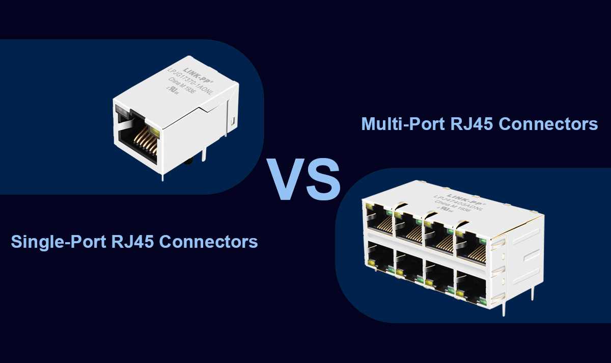 Single-Port RJ45 Connector andMulti-Port RJ45 Connectors